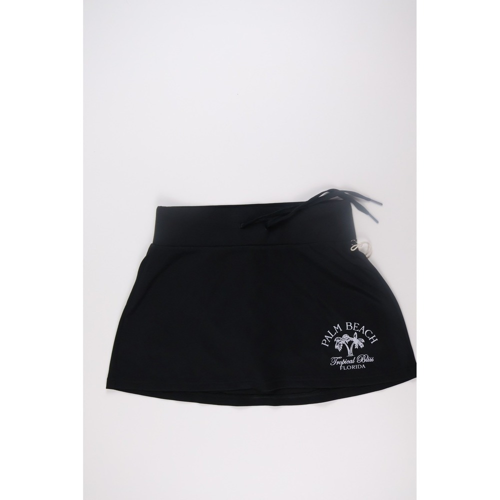 Ocean Drive Womens Skort Palm Beach Tropical Black Solid M NWT